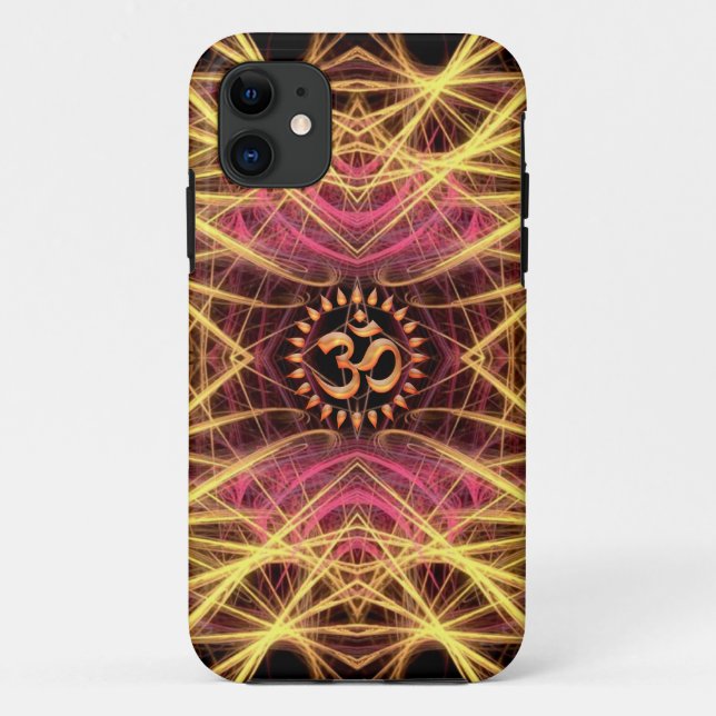 Golden Geometry Threads Aum Custom iPhone 5 Cases (Back)