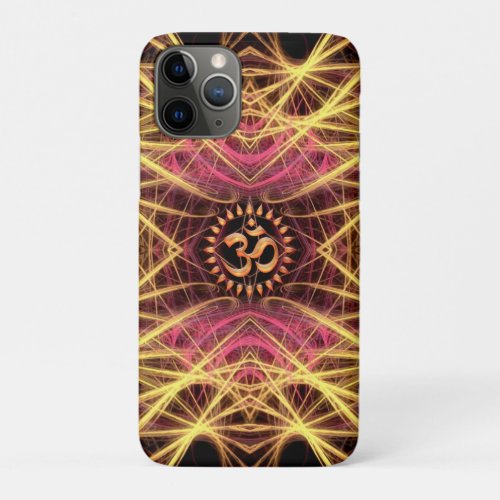 Golden Geometry Threads OM Symbol iPhone 11 Pro Case