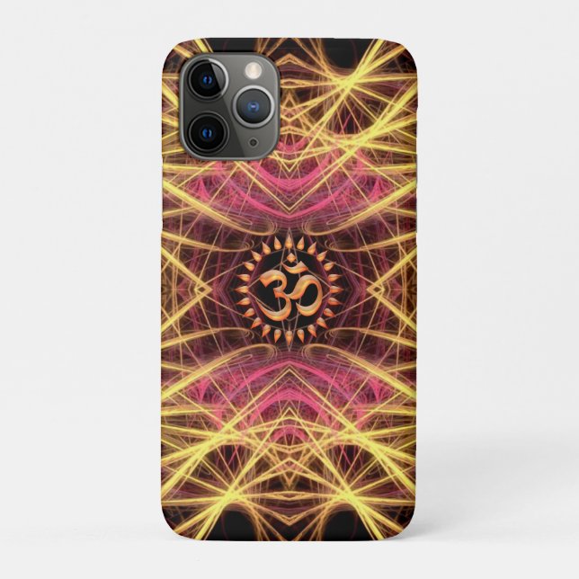 Golden Geometry Threads OM Symbol Case-Mate iPhone Case (Back)