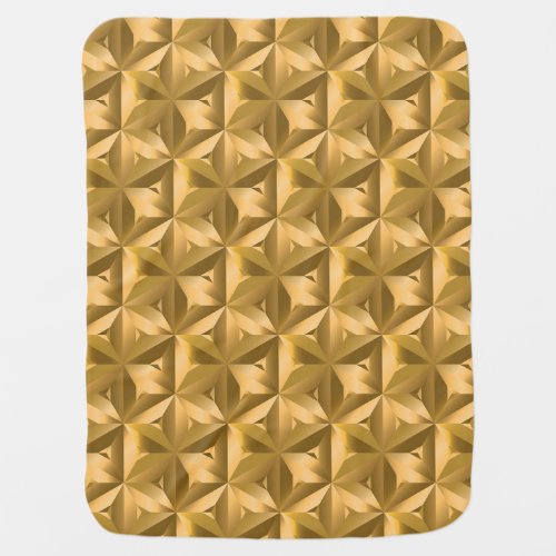 Golden Geometry Vintage Seamless Elegance Baby Blanket
