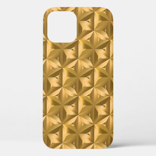 Golden Geometry Vintage Seamless Elegance iPhone 12 Case