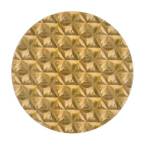 Golden Geometry Vintage Seamless Elegance Cutting Board