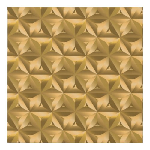 Golden Geometry Vintage Seamless Elegance Faux Canvas Print