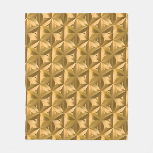 Golden Geometry Vintage Seamless Elegance Fleece Blanket