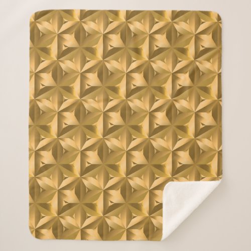 Golden Geometry Vintage Seamless Elegance Sherpa Blanket