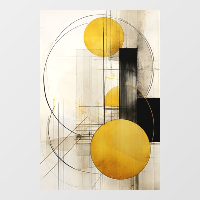 Golden Geometry Window Cling (Sheet)