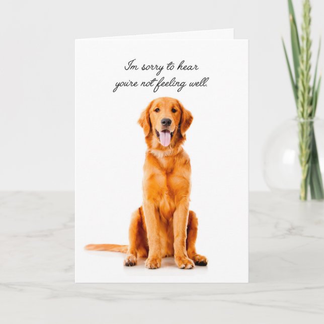 Golden Get Well Card (Front)