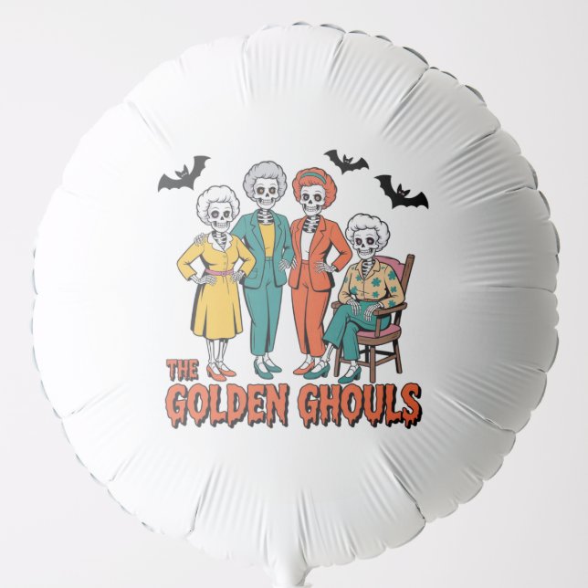 Golden Ghouls Girls' Halloween Balloon (Front)