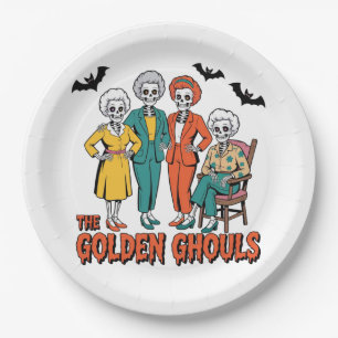 Golden Ghouls Girls' Halloween Paper Plates