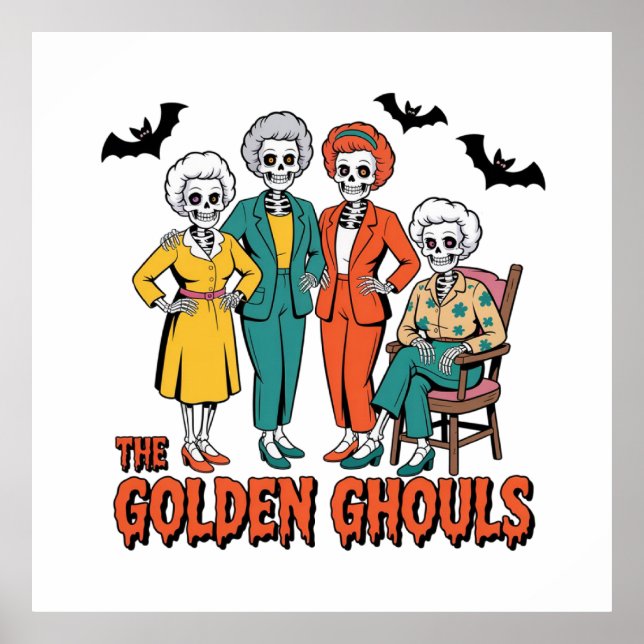 Golden Ghouls Girls' Halloween Poster (Front)