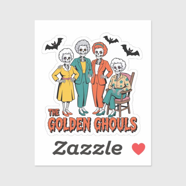 Golden Ghouls Girls' Halloween Sticker (Sheet)