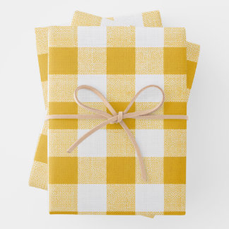 Golden Gingham wrap from the Golden hour colection Wrapping Paper Sheets