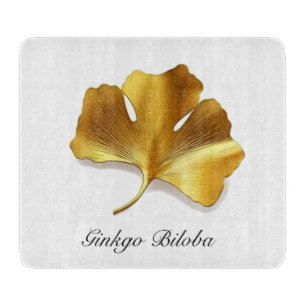 Golden Ginkgo Leaf - Symbol of Longevity & Health Cutting Board