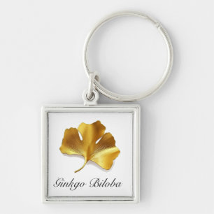 Golden Ginkgo Leaf - Symbol of Longevity & Health Keychain