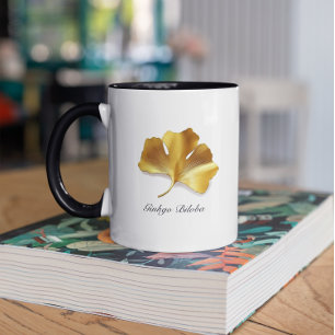Golden Ginkgo Leaf - Symbol of Longevity & Health Mug