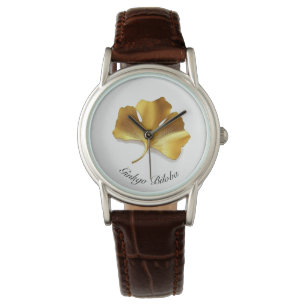 Golden Ginkgo Leaf - Symbol of Longevity & Health Watch