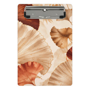 Golden Ginkgo Leaves Elegant Botanical Design Mini Clipboard