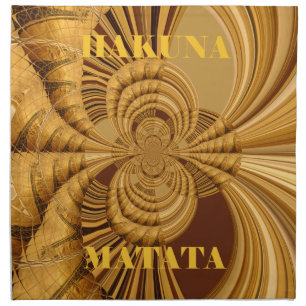 Golden Giraffe Art Print Cloth Napkin