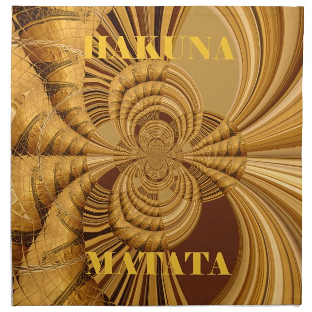 Golden Giraffe Art Print Cloth Napkin (Front)