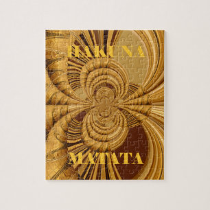Golden Giraffe Art Print Jigsaw Puzzle