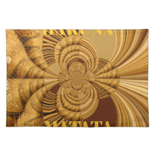 Golden Giraffe Art Print Placemat