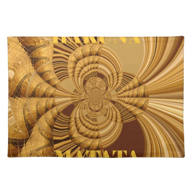 Golden Giraffe Art Print Placemat (Front)
