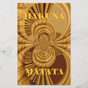 Golden Giraffe Art Print Stationery