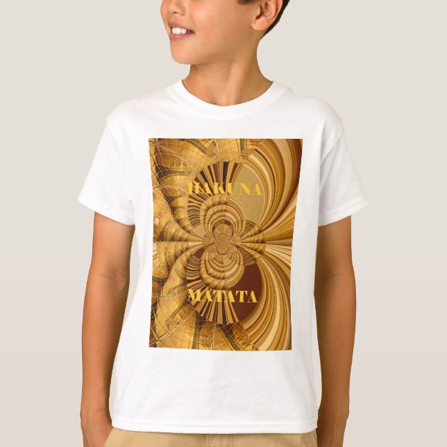 Golden Giraffe Art Print T-Shirt (Front)