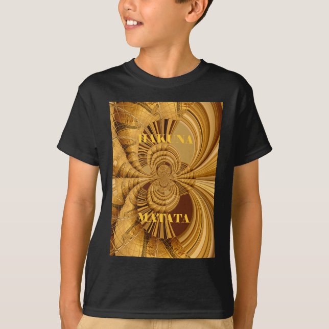 Golden Giraffe Art Print T-Shirt (Front)