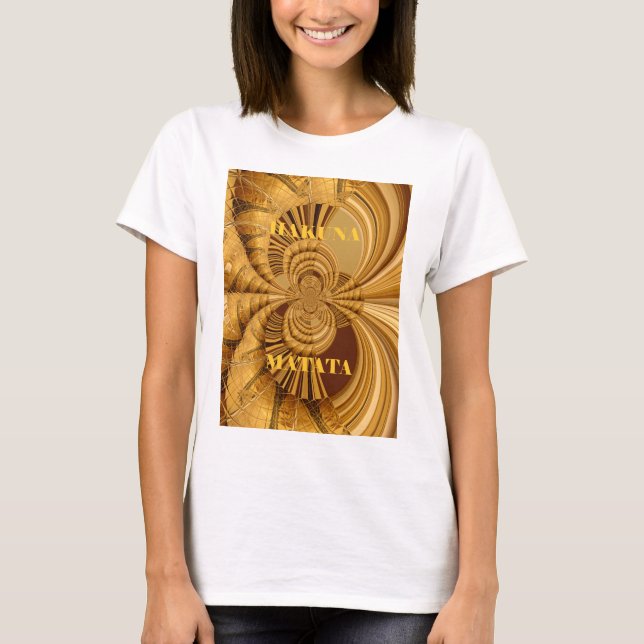 Golden Giraffe Art Print T-Shirt (Front)