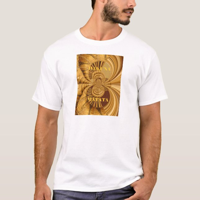 Golden Giraffe Art Print T-Shirt (Front)