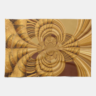 Golden Giraffe Art Print Towel