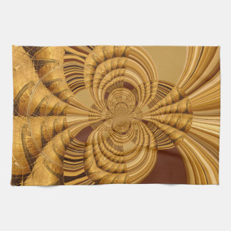 Golden Giraffe Art Print Towel