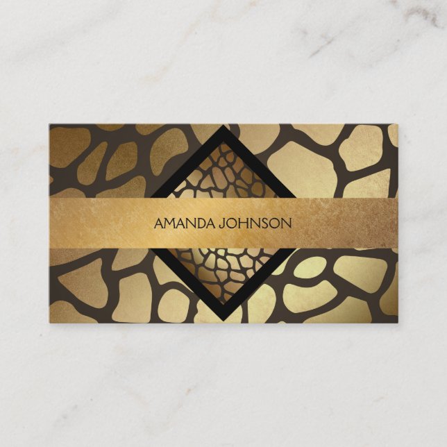 Golden Giraffe Chocolate Vip Business Card (Front)