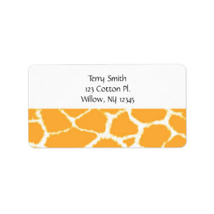 Golden Giraffe Fur Pattern Label
