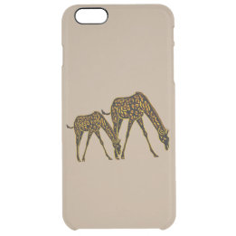 Golden Giraffes Clear iPhone 6 Plus Case