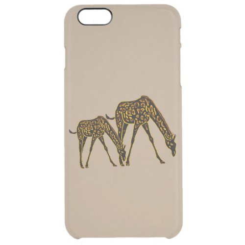 Golden Giraffes Clear iPhone 6 Plus Case