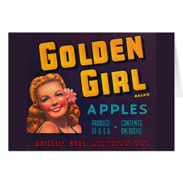 Golden Girl Apples Cards (Front Horizontal)