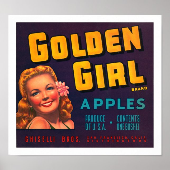 Golden Girl Apples Poster (Front)