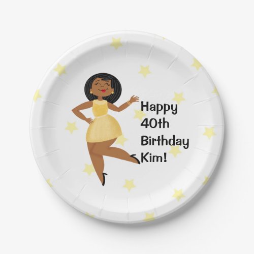 Golden Girl Birthday Paper Plates