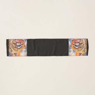 GOLDEN GIRL black Chiffon Scarf in 2 sizes