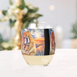 GOLDEN GIRL (BLACK) Chow Stemless Wine Glass
