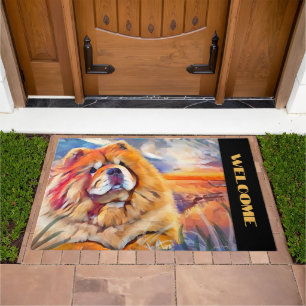 GOLDEN GIRL chow Door Mat LARGE