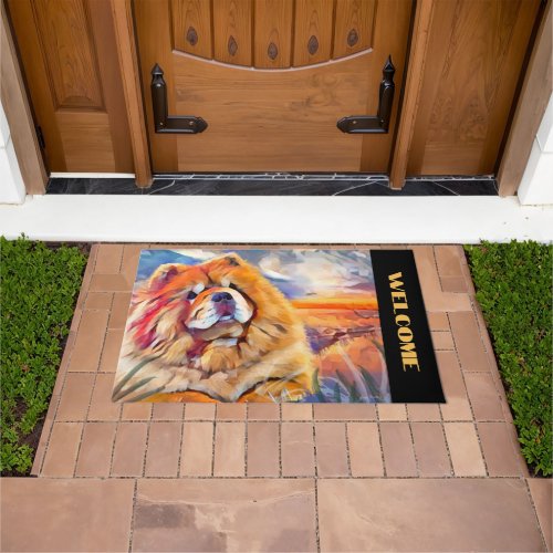 GOLDEN GIRL chow Door MEDIUM Doormat