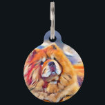 GOLDEN GIRL  chow Round Pet Tag<br><div class="desc">Beautiful Olivia shines on everything she graces</div>