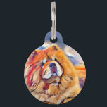 GOLDEN GIRL chow Round Pet Tag<br><div class="desc">Beautiful Olivia shines on everything she graces</div>
