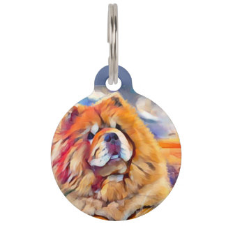 GOLDEN GIRL chow Round Pet Tag