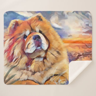 GOLDEN GIRL chow sherpa blanket