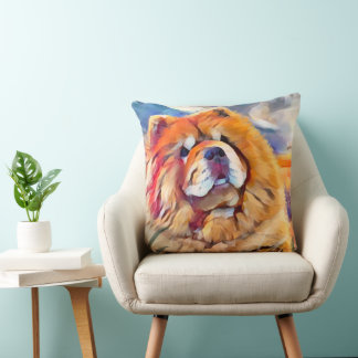 GOLDEN GIRL chow Throw Pillow