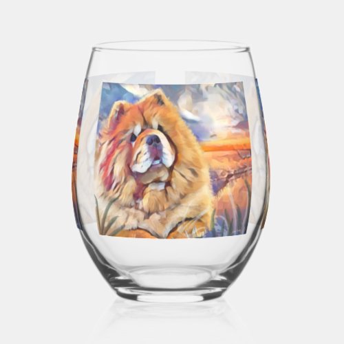 GOLDEN GIRL CLEAR Chow Stemless Wine Glass